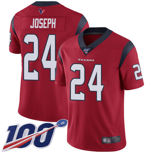 Houston Texans Limited Red Men Johnathan Joseph Alternate Jersey NFL Football #24 100th Season Vapor Untouchable->houston texans->NFL Jersey